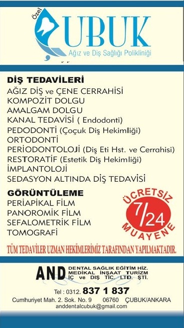özel çubuk ağız ve diş sağlığı polikliniği Çubuk Diş Polikliniği