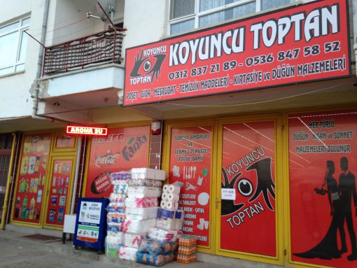  koyuncu toptan gıda poşet market meşrubat düğün malzemeleri kırtasiye çubuk ankara